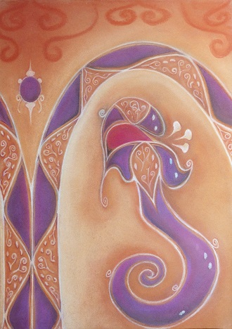 Fantasietekening geïnspireerd op een Venetiaans masker