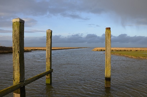 Natuurlijke haven in Noordpolderzijl die in verbinding staat met werelderfgoed de Waddenzee